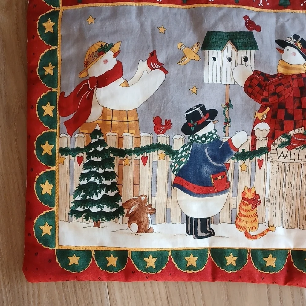 Handmade Snowman Christmas Wall Hanging 